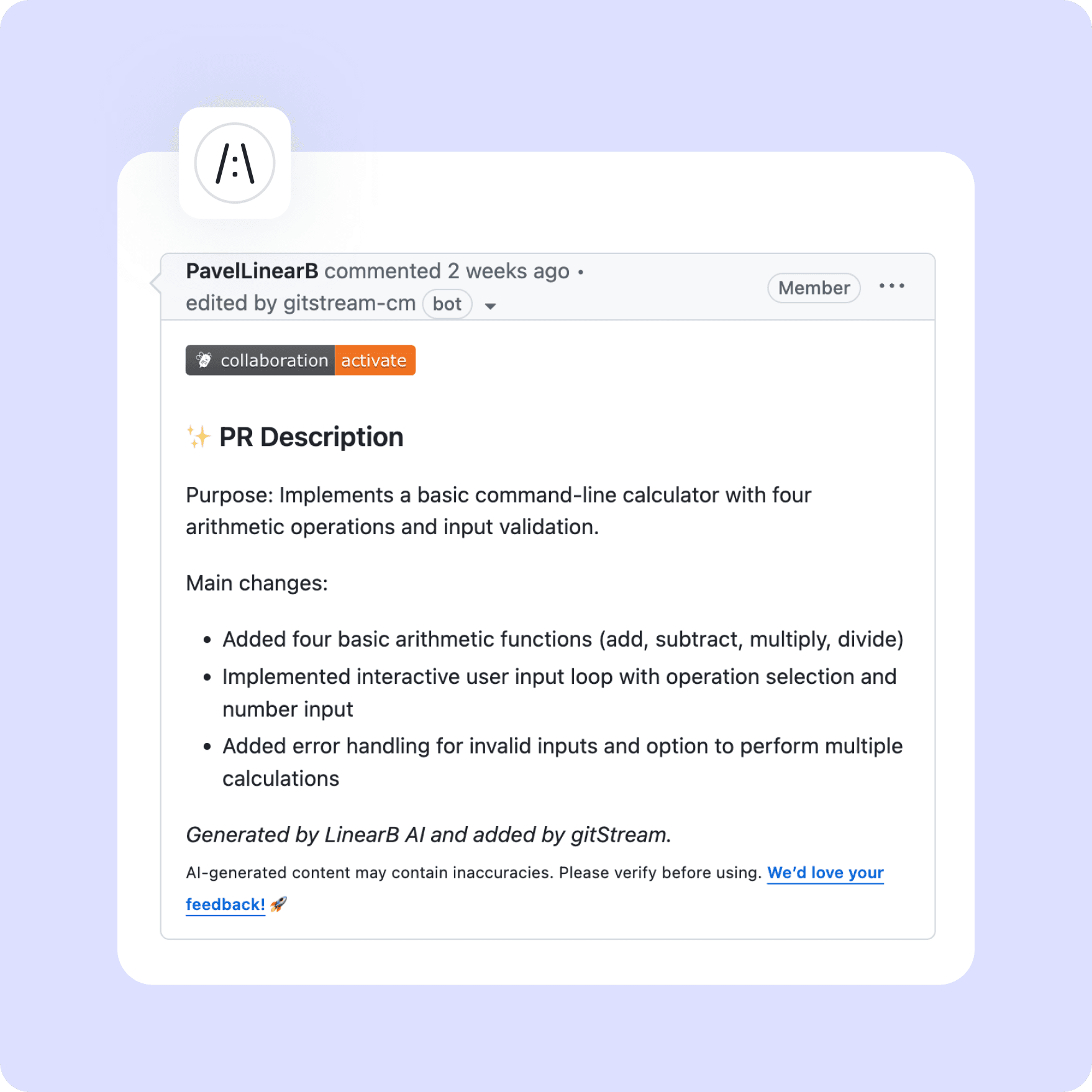 Automatic PR descriptions